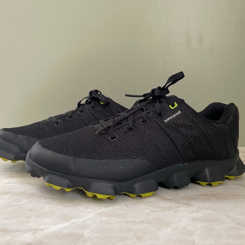 Adidas Crossflex Spikeless Golf Shoes | Men's Size 8 | Black / Lime Green